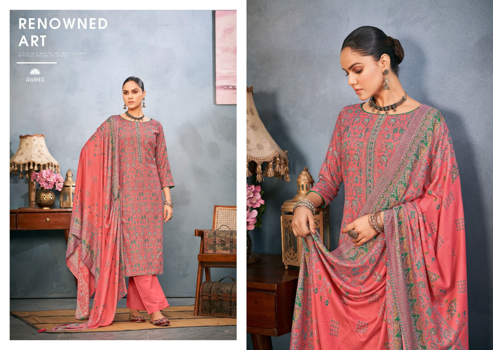 Adaah Vol 2 By Nishant Designer Viscose Pashmina Dress Material Wholesale Market in Surat
